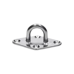 Nástenný úchyt lanka vzor diamant,  obľúka 6 mm, brúsená AISI 304 Nástenný úchyt lanka vzor diamant,  obľúka 6 mm, brúsená AISI 304